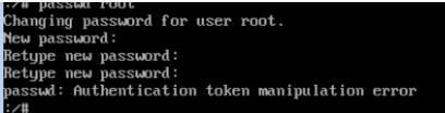 centos7破密时提示Authentication token manipulation error